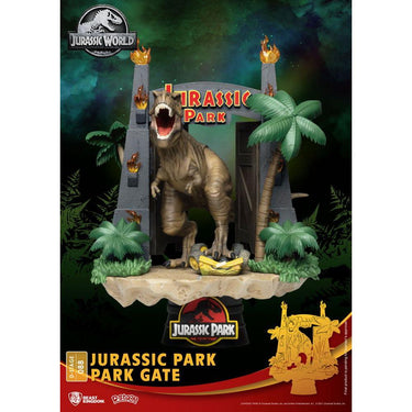 Jurassic Park D - Stage PVC Diorama Park Gate 15 cm reproduction - The Happy Toy Store